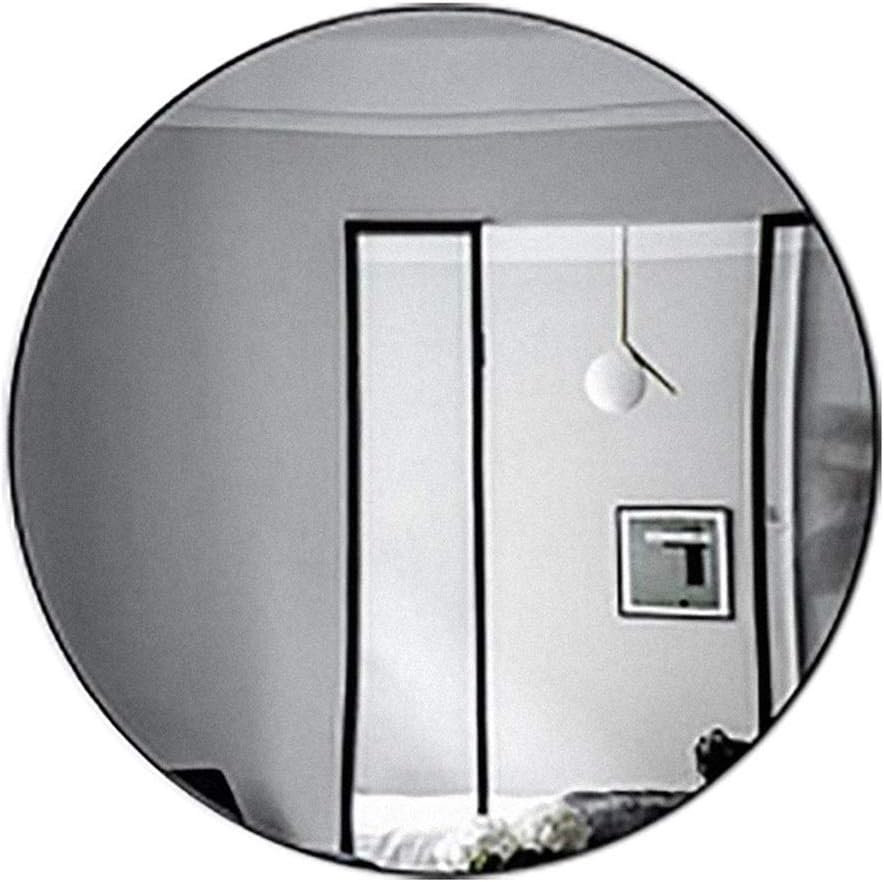 Makeup Mirror Wall Mirrors Decorative Living Room Large, Metal Frame Wall Mounted Mirror - Entrance Channel Dressing Room Modern Round Mirror(Black) Wall-Mounted Vanity Mirrors (Size : 100cm)
