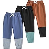 VEGGIEDOT Baby Boy Pants 3 6 9 12 24 Months Toddler Boy Sweatpants Newborn Baby Sweatpants 2T 3T 3 Pack Infant Boys Pants