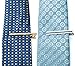 5 Luxurious Tie Set - 5 Men's Neckties And 2 Classy Tie Bars In Gift Box By Pointed Designs (Set 1 Blue)