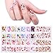 BORN PRETTY Nail Art Water Decal Flower Manicure Tatoo Transfer Stickers Rose Sakura Butterfly 48 Patterns Set