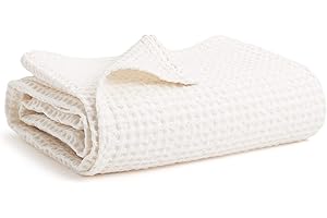 Simka Rose Cotton Soft Breathable Waffle Swaddle Blanket - Baby Receiving Blanket for Nursery, Stroller & Crib - Unisex Neutral 36x36 Inch