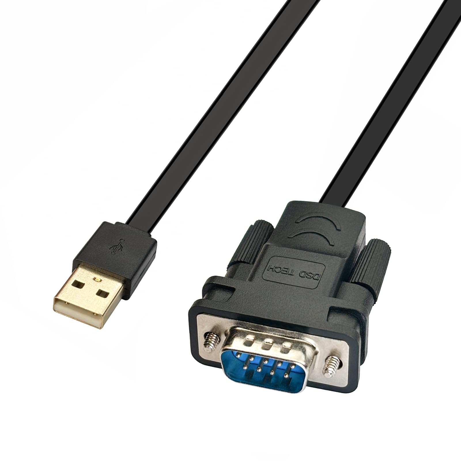 DSD TECH SH-RS232D2 USB to Serial RS232 DB9 Cable Built-in PL2303GT Chip for Windows 8 Liunx Mac OS (Black)