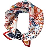 MEISEE 100% Mulberry Silk Scarfs Small Square Scarf 21" x 21" Neck Scarf Breathable Lightweight for Women Gift Packed