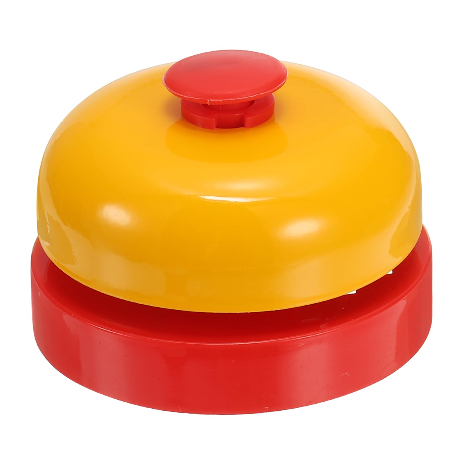 PATIKIL Desk Call Bell 2.5" Diameter, Dinner Desk Front Bell for Service with Metal Anti-Rust Construction for Hotel Restaurant Reception Areas Office Warehouse, Yellow/Red