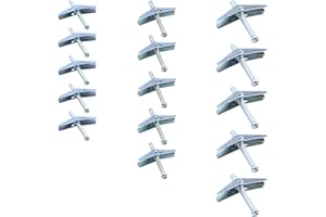 Woogim 15 PCS Toggle Bolt and Wing Nut for Hanging Heavy Items on Drywall-(M5/M6/M8 5 PCS Each)