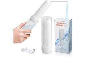 AOVIKOOD Portable Bidet for Travel, High Pressure USB Rechargeable Handheld Bidet with 3 Spray Modes, Electric Water Sprayer Toilet for Men and Women, Personal Hygiene and Postpartum Care 180ML White