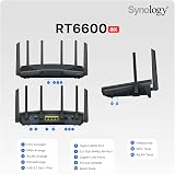 Synology RT6600AX Tri-band WiFi 6 Router - 2.5GbE WAN/LAN, 5.9GHz view 6