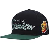 Mitchell &amp; Ness Seattle Supersonics MVP Team Script 2.0 Snapback HWC Hat Gray