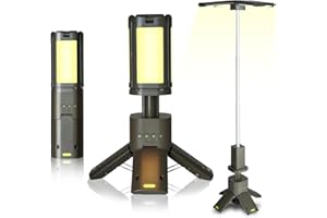 14000mAh Rechargeable Telescopic LED Camping Light - 6000LM Dimmable Magnetic Lantern, IPX5 Waterproof, Portable Power Bank, 