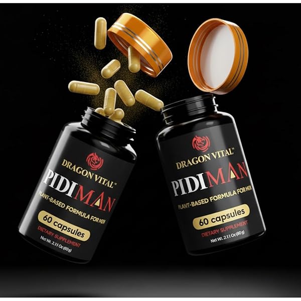 DRAGON VITAL PIDIMAN PLANT-BASED PERFORMANCE SUPPLEMENT FOR MEN, ENERGY AND DRIVE ENHANCEMENT FORMULA, 60 CAPSULES, 30-DAY SUPPLY, VEGAN DIETARY SUPPLEMENT