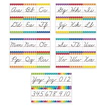 Creative Teaching Press Painted Palette Cursive Handwriting Alphabet Bulletin Board (7056)