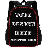 UJDUYSD Custom Backpack for Boy Girl, Custom Personalized Text Image Backpack, Customize Laptop Backpack for Men Women, Custom 17In Casual Travel Backpack