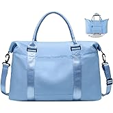 Travel Duffle Bag, Weekender Travel Bag Men Small Gym Bag for Women, Hospital Bag for Labor and Delivery, Overnight Bag Luggage Bag with Trolley Sleeve, Airplane Travel Essentials for Flying(Black)