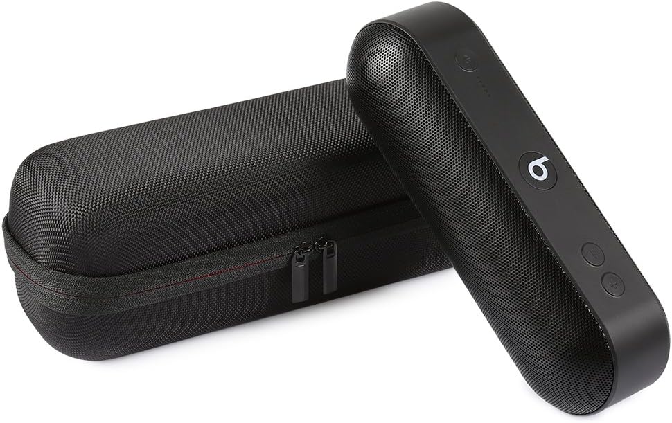 RETTยฎApple Dr. Dre Beats Pill+/Pill plus Case for Storage Protection Travel Carrying ๏ผ Premium EVA Portable Shockproof Waterproof Hard Case with handle, Fits USB Cable Wall Charger(Black)
