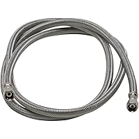 Fluidmaster 12IM60 Ice Maker Connector, Braided Stainless Steel - 1/4 Compression Thread x 1/4 Compression Thread, 5 Ft…