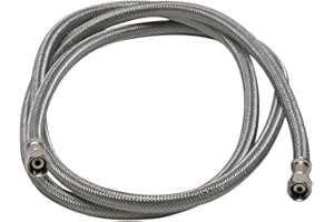 Fluidmaster 12IM60 Ice Maker Connector, Braided Stainless Steel-1/4-Inch Compression Thread X 1/4-Inch Compression Thread, 5-