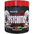 Insane Labz Psychotic, High Stimulant Pre Workout Powder, Extreme Lasting Energy, Focus and Endurance with Beta Alanine, Creatine Monohydrate, DMAE, 35 Srvgs, Cherry Limeade