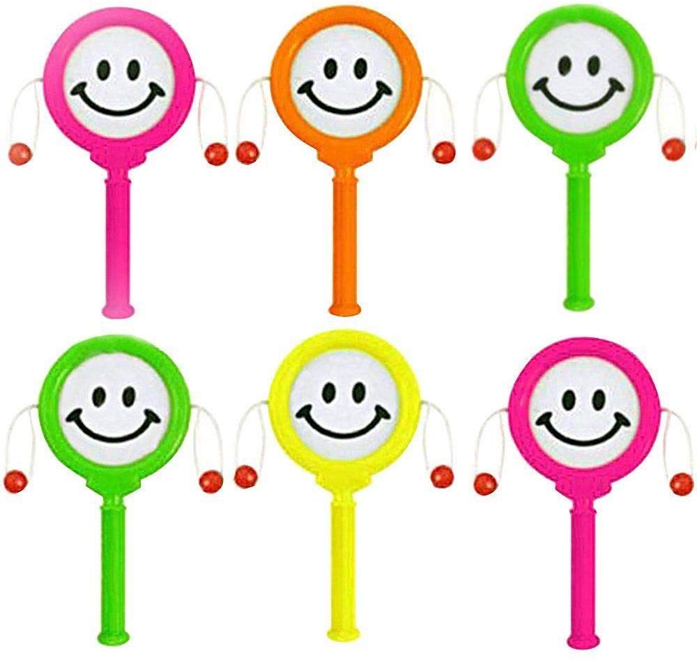 12 Pack of Mini Smile Hand Drums Birthday Party Bag Fillers Toys Loot Bag Pinata Stocking Fillers