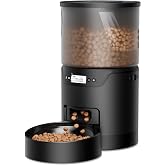 IMIPAW PET Automatic Cat Feeder: 3L Auto Food Dispenser with Timed Feeding| 6 Meal Programmable&amp; 1-20 Portion Precise Control- Easy to Clean &amp; Setup for Cat Indoor| Desiccant Bag Keep Food Fresh