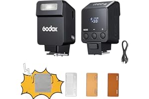 GODOX IT22 TTL MINI iFlash Camera Flash Light,700+ Flashes & 1.5 s Recycling,6 Stops (1/32 to 1/1 Power),Built in Battery wit