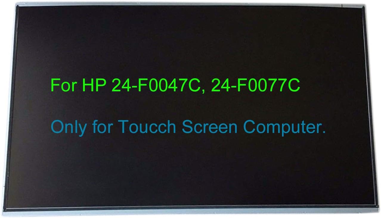 23.8" Touch Screen Replacement LCD LED Display Repair Panel 1920x1080 FHD for HP Pavilion AIO 24-F0047C 24-F0077C (Check Model on The Back or on The Stand of The AIO Computer) (Only for Touchscreen)
