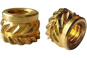 ShineNow Threaded Heat-Set Inserts Brass for Printed Plastic Parts M4 Short 50pcs