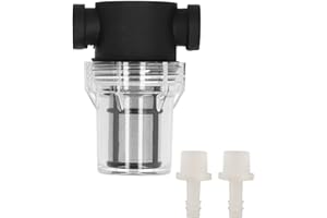 Beer Inline Filter, Beer Inline Filter Strainer for Home 150 Micron 80 Mesh Professional Inline Water Strainer with 2 Barbs