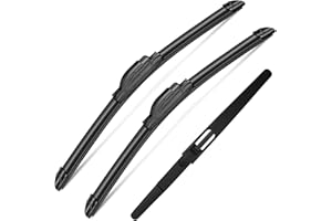 SCTIOANSN 3Pcs Windshield Wipers for Nissan Rogue 2014-2021 2022 2023, Nissan Pathfinder 2013-2020, Original Equipment Automotive Replacement Windshield Wiper Blades for My Car-26"/17"/12" (Pack of 3) J- HOOK