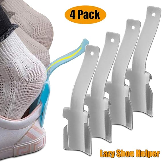 Lazy Shoe Helper, Portable Sock Slider Handled Shoe Horn Shoe Lifting Helper