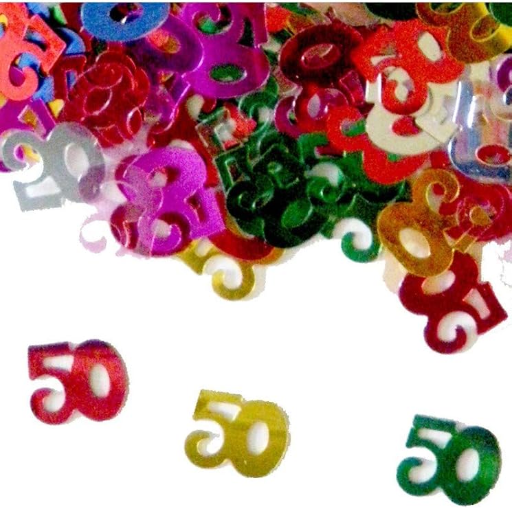 Birthday table confetti 50 years multicoloured (14 g) Amazon.co.uk
