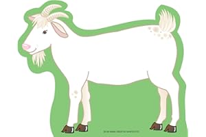SHAPES ETC. 50 Sheets Goat Large Notepad 5inx7in Barnyard Animals Cute Notes Farm Animal Crafts Messages Reminders Decor Teacher Supplies Bulletin Boards Creative Classroom Notepads VBS USA Made