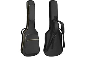 LETSROCK 38 40 41 Inch Electric Guitar Bag, Electric Guitar Gig Bag 0.35 Inch waterproof Thick Padding Backpack Soft Electric Guitar Case Dual Adjustable Shoulder Strap Pocket & Back Hanger Loop Black