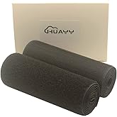 HUAYY Sew on Hook and Loop Style,Non-Adhesive Nylon Strips Fabric,6 Inches Width 1 Yard Length,Black (6in x 1yd)