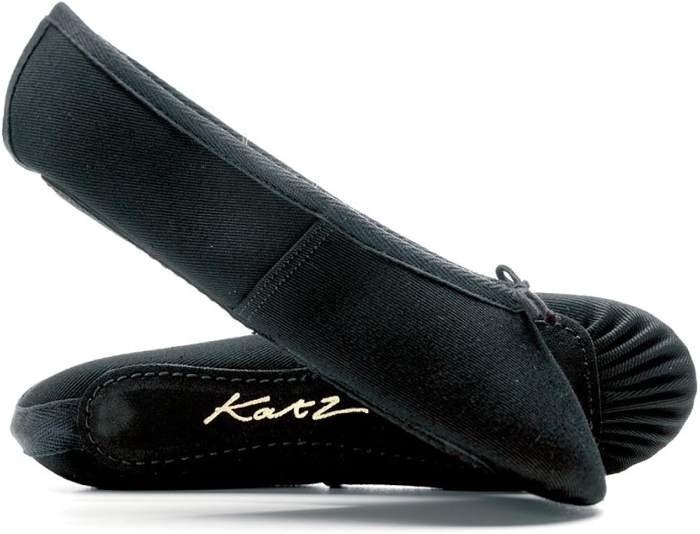 Black Canvas Full Sole Ballet Shoes Childs & Adults All Black Canvas Full Sole Ballet Shoes Childs & Adults All