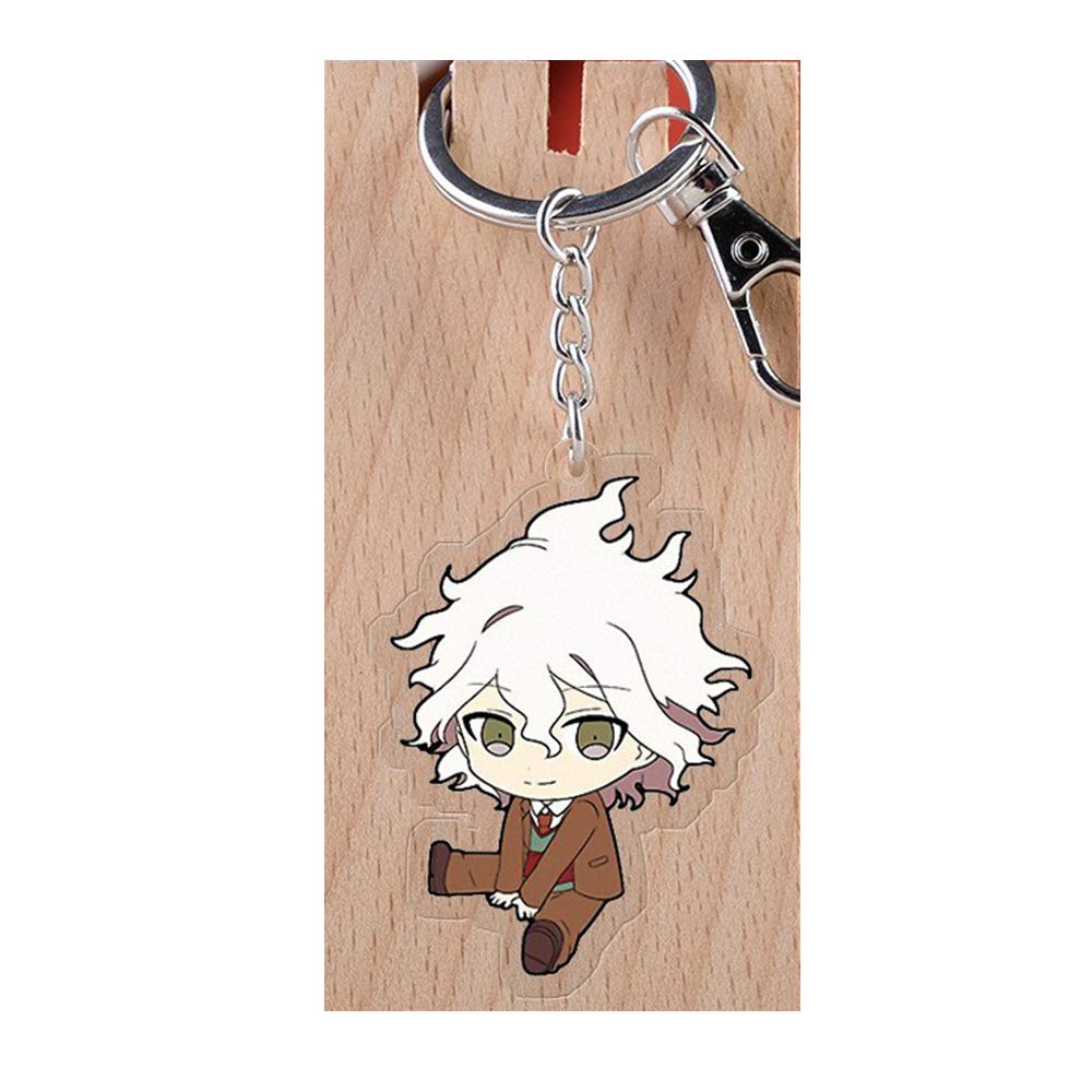 futurecos Cute Komaeda Nagito Key Chains Acrylic Keychain Anime Figure Keyring Key Buckle Anime Car Pendant Acrylic Key Charms
