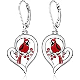 Red Cardinal Earrings Cardinal Gifts for Women Appear When Angels Are Near Sterling Silver Memorial for Loss of Loved