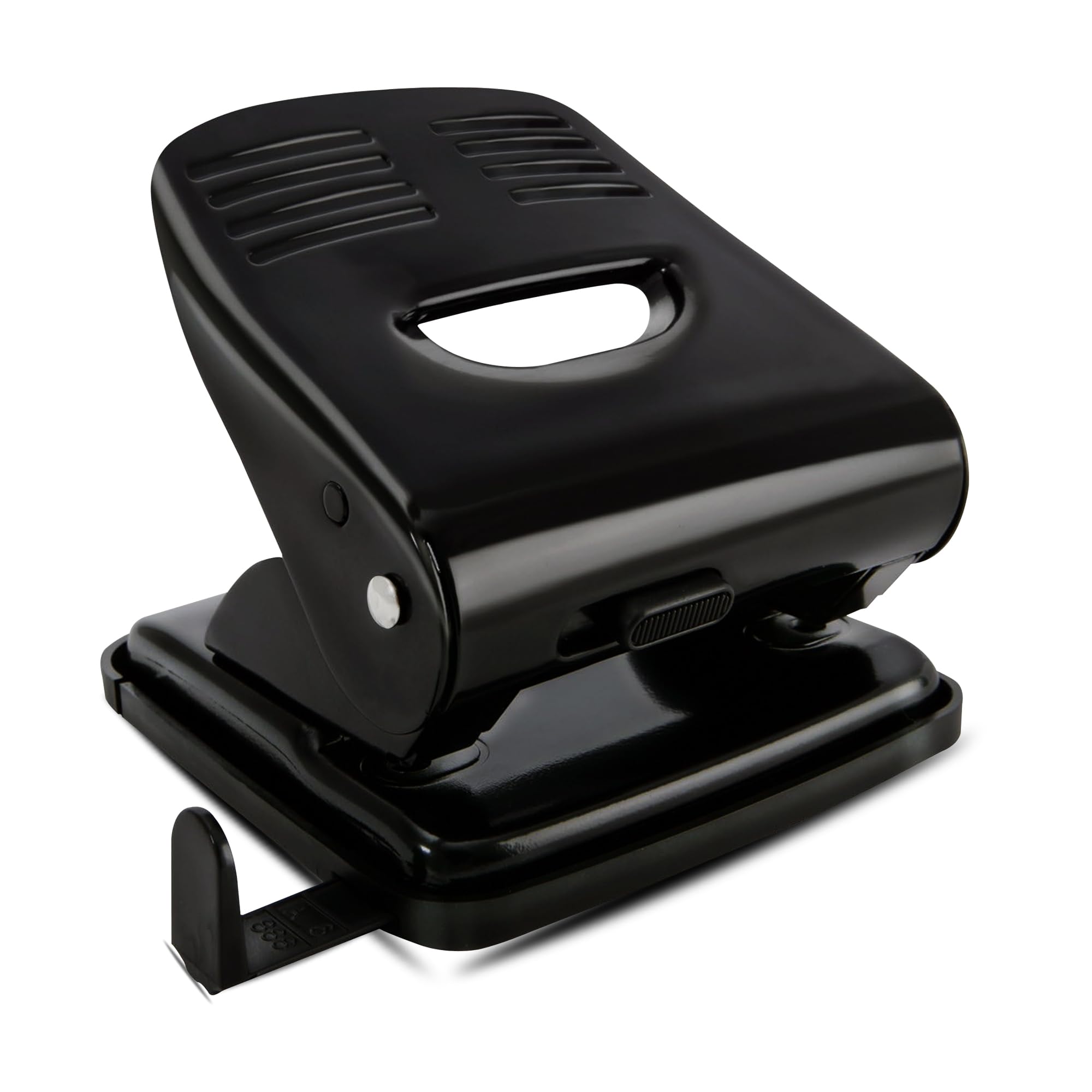 G4GADGET 2 Hole Punch, 30 Sheet Capacity, Heavy Duty Paper Puncher with Adjustable Guide Bar, Portable and Durable for Home, Office, and School Supplies