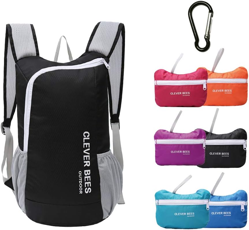 mountop Lightweight Water Resistant Foldable Backpack for Hiking Travel Riding
