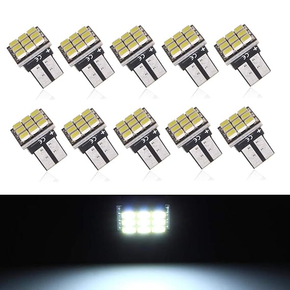 VIGORFLYRUN PARTS LTD 10 Stücke Auto LED Kennzeichenbeleuchtung Rücklicht Auto Signal Lampe Innenbeleuchtung T10 9SMD 3528 12