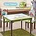 Fantasy Fields - Enchanted Woodland Thematic Hand Crafted Kids Wooden Table and 2 Chairs Set | Imagination Inspiring  Hand Crafted & Hand Painted Details | Non-Toxic, Lead Free Water-based Paint