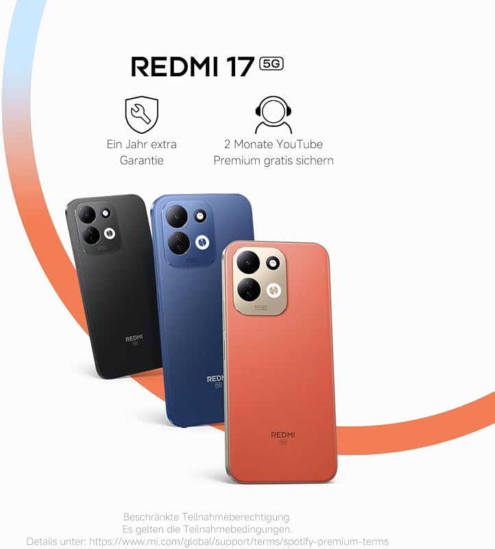 REDMI 17 5G, Smartphone 4+256 GB, Schwarz, 7500mAh Akku, 45W Laden