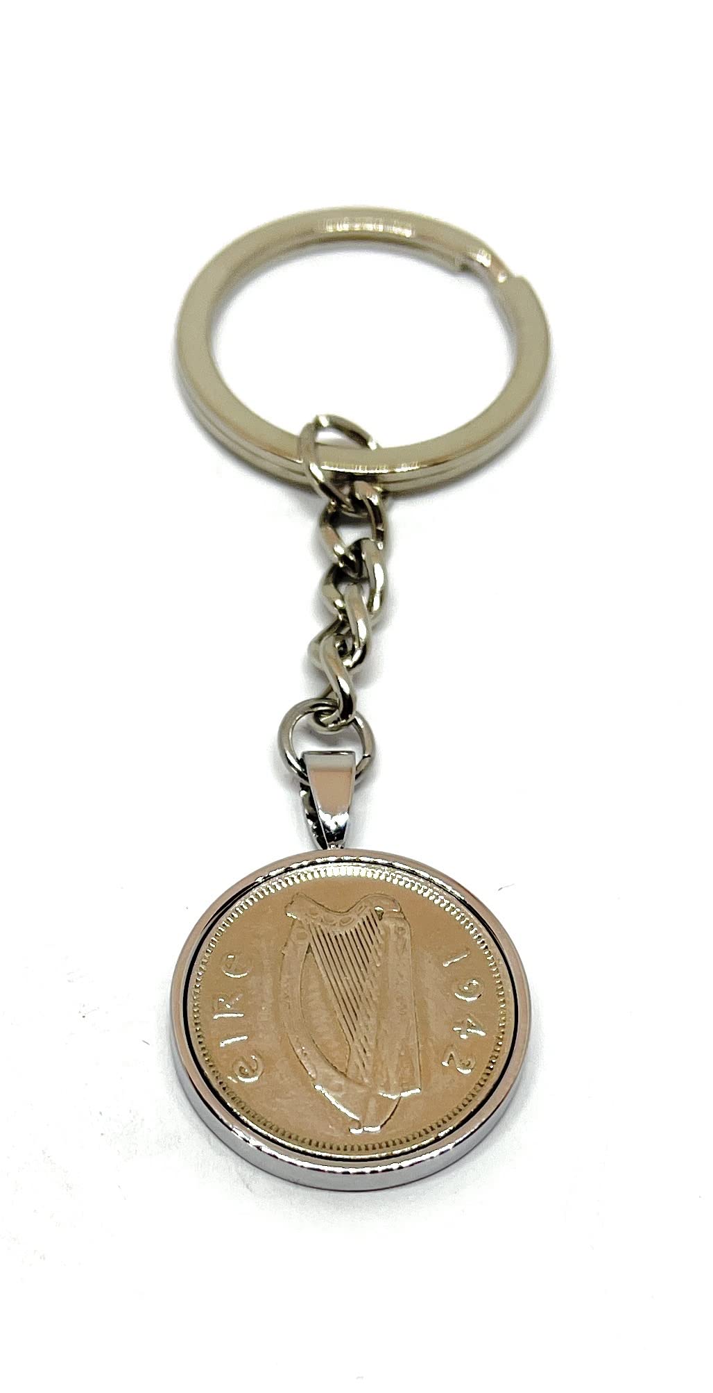1942 84th Birthday Keyring Irish Sixpence Keyring Mum, Dad, Brother, Sister- 84th Birthday-Coin Keyring, Sixpence Coin, 84th Anniversary SLV