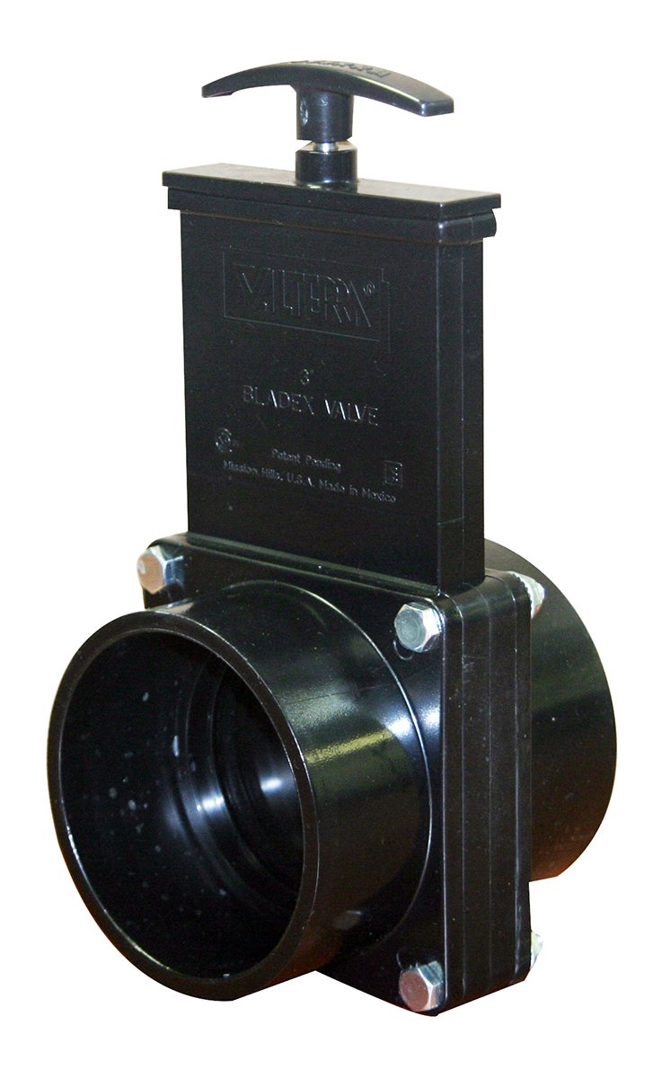 Valterra 7301 ABS Gate Valve, Black, 3" Slip