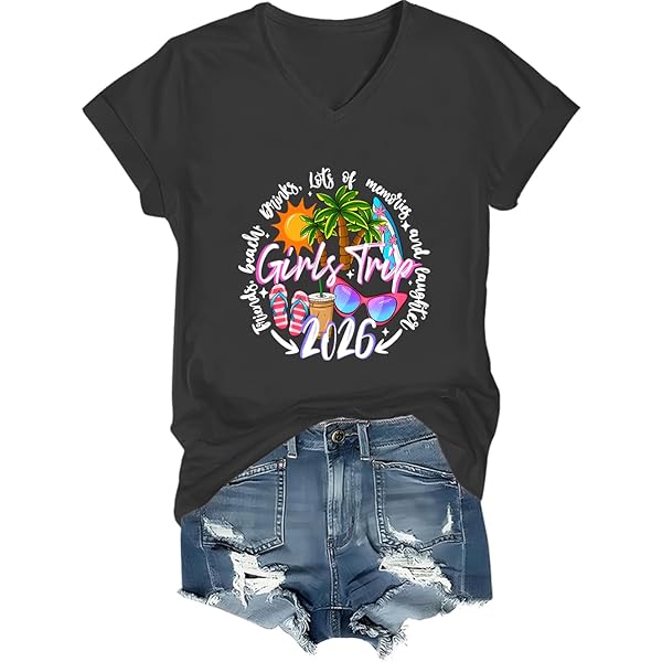 【raiプロフ必読 】Tシャツ「CAMPING GIRL TEE」 Girl's Trip Cheaper Than Therapy Shirt Women Funny Girls Trip 2026