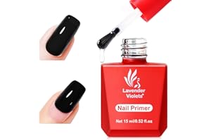 Lavender Violets 15ml Nail Primer for Gel Nail Polish, Fast Air Dry, Acid-Free Dehydrator Base Bond Foundation A108