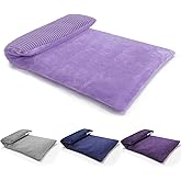 Microwavable Heating Pad with Washable Cover 13x7 Inch Flaxseed Microwave Hot Pack, Lavender Scent, Moist Warm Compress for Relaxation, Non-Electric & Portable