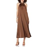 The Drop Womens Arlette Silky Stretch Halter Maxi Dress