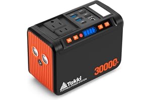 Takki Station d'alimentation portable 111 Wh, générateur solaire de camping, batterie au lithium avec ports USB 110 V AC DC, 