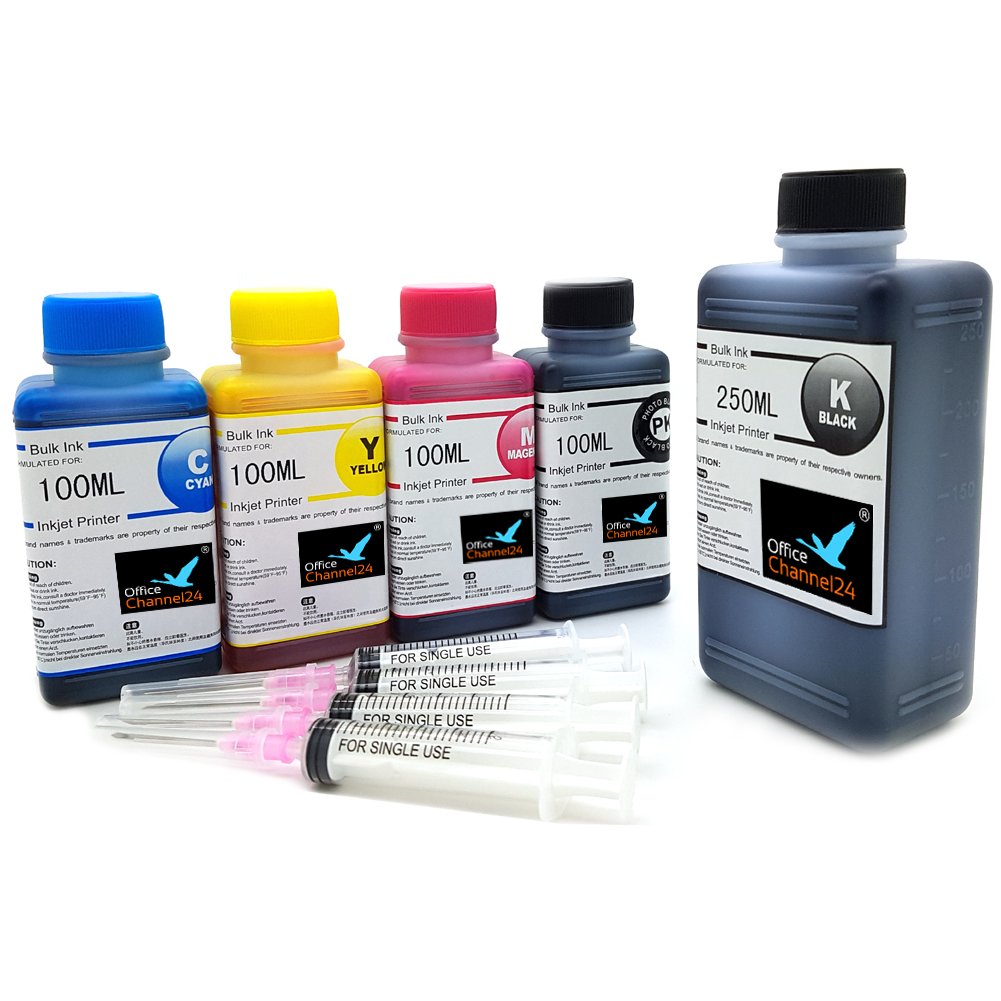 Office Channel24 650ml Refill Ink Kit compatible with Canon PGI 580XXL CLI 581XXL Ink Cartridge suitable for Canon TR7550 TR8500 TR8550 TS705 TS6150 TS6250 TS6300 TS6350