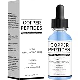 GHK-Cu Triple Peptide Facial Serum for Hydrates,FirmingFace Skin 1floz | Triple Peptide Complex for Collagen Boosting,Anti-Aging Facial Serum Lightweight &amp; Fast-Absorbing